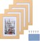 5x7 Picture Frame, 4 Pack Plastic 5x7 inch Wood Grain Picture Frames